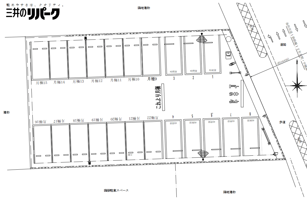 金沢北安江3丁目第2の駐車配置図