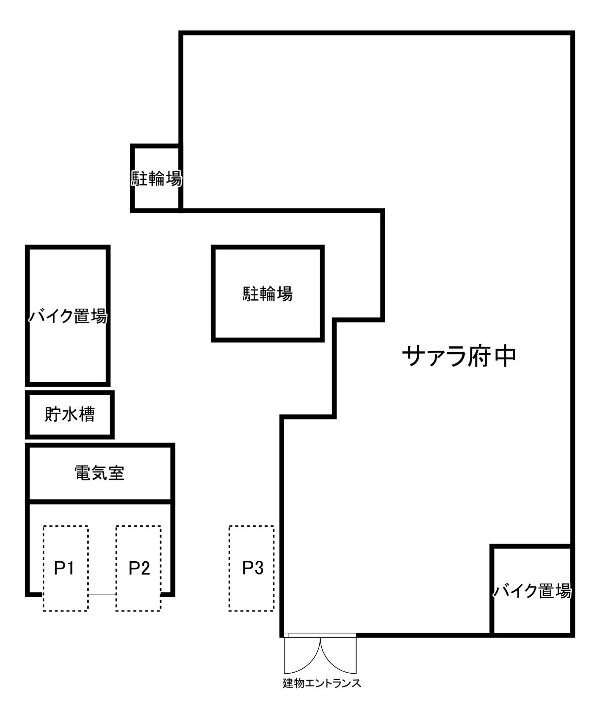 サァラ府中の駐車配置図