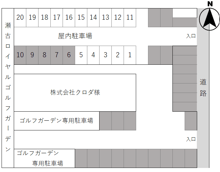 K-0112駐車場の駐車配置図