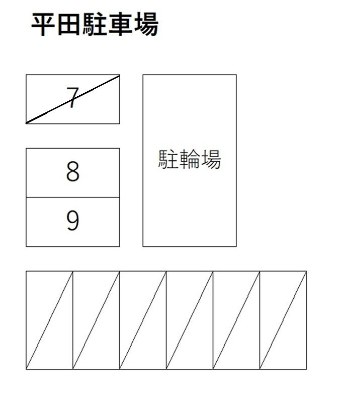 平田駐車場の駐車配置図