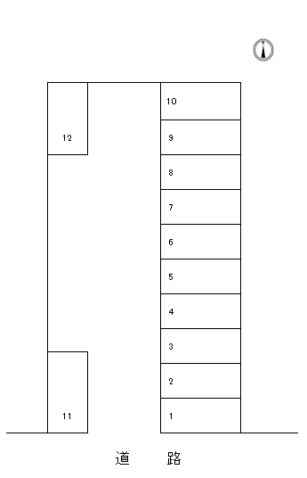 橋本清水パーキングの駐車配置図