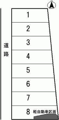 君ケ塚パーキングの駐車配置図