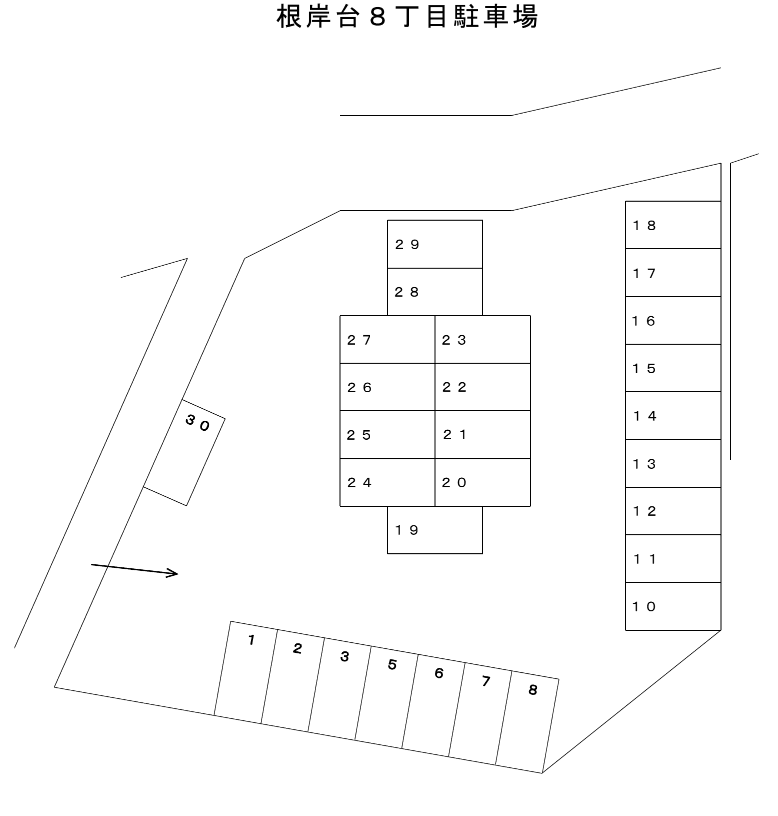 根岸台8丁目駐車場の駐車配置図