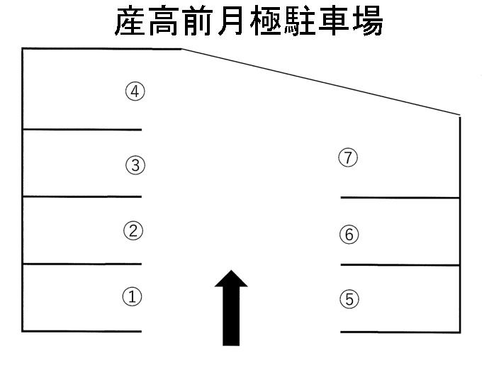 産高前月極駐車場の駐車配置図