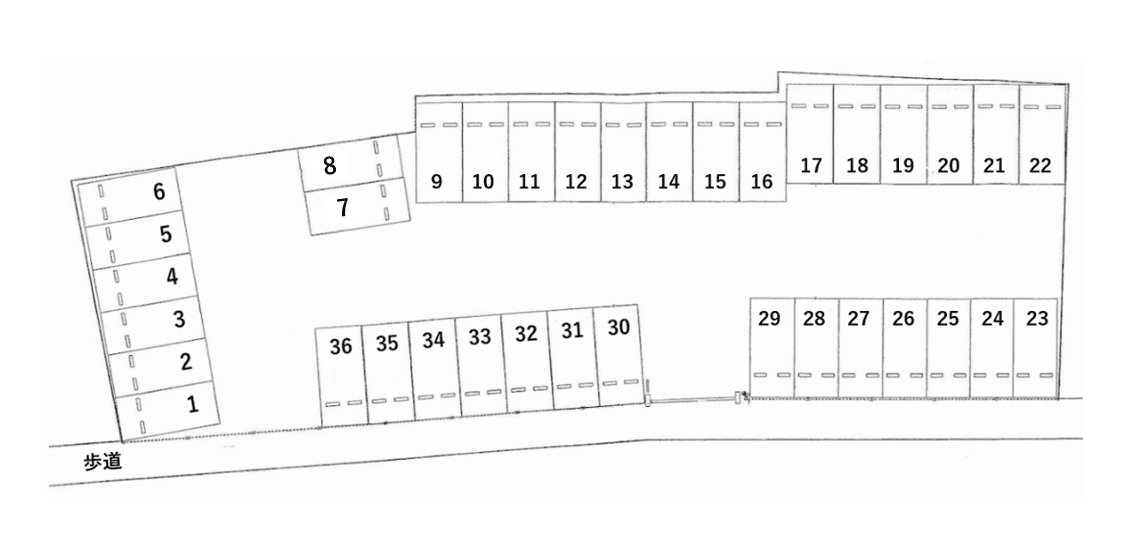 四街道南駐車場の駐車配置図
