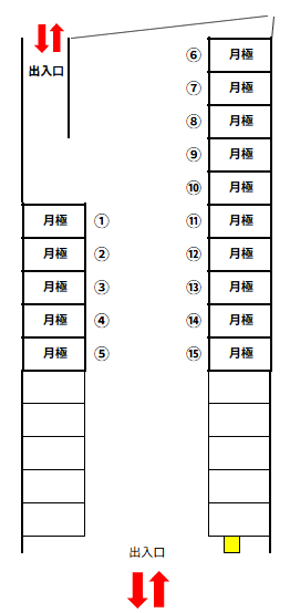 藤沢鵠沼神明第4の駐車配置図