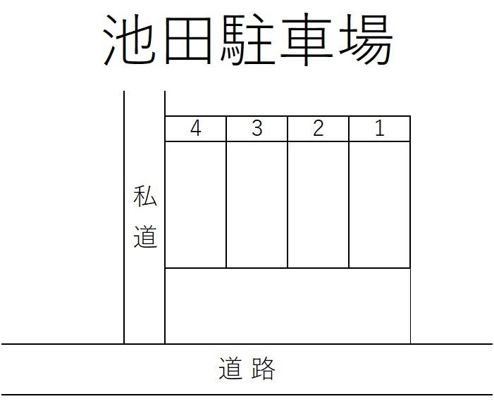 池田駐車場の駐車配置図