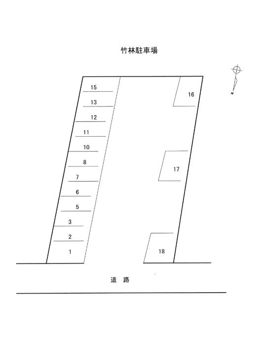 竹林駐車場の駐車配置図