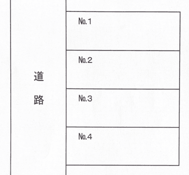 菊川衛様駐車場の駐車配置図