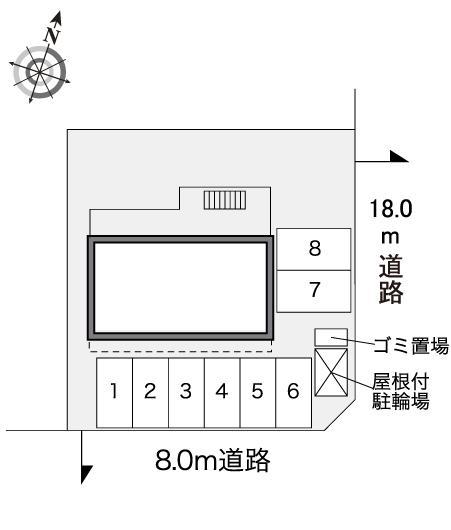 フォンティーヌ(30411)の駐車配置図