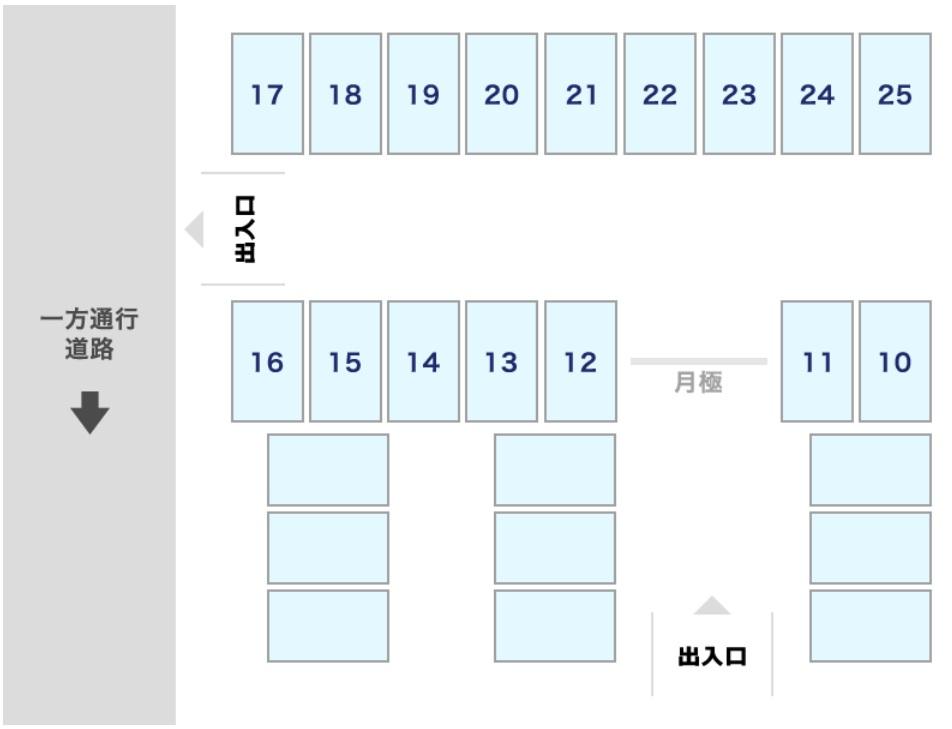 Dパーキング大濠2丁目PS第1の駐車配置図
