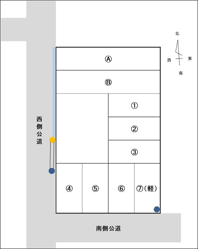 M-1駐車場の駐車配置図
