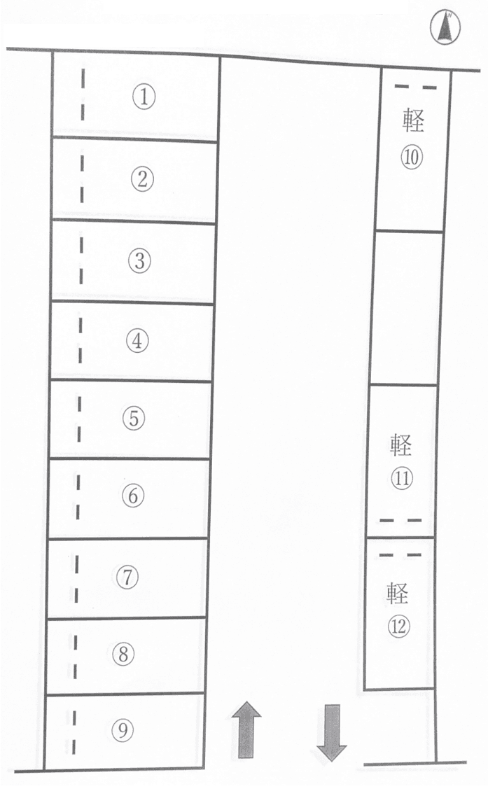 知多二丁目2008の駐車配置図