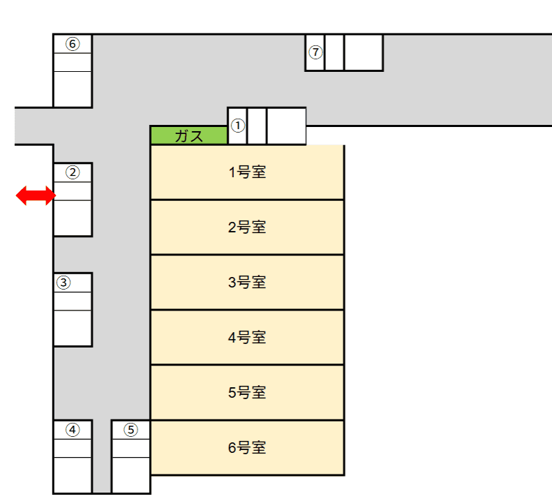 江頭アパート2(佐賀県江北町)の駐車配置図