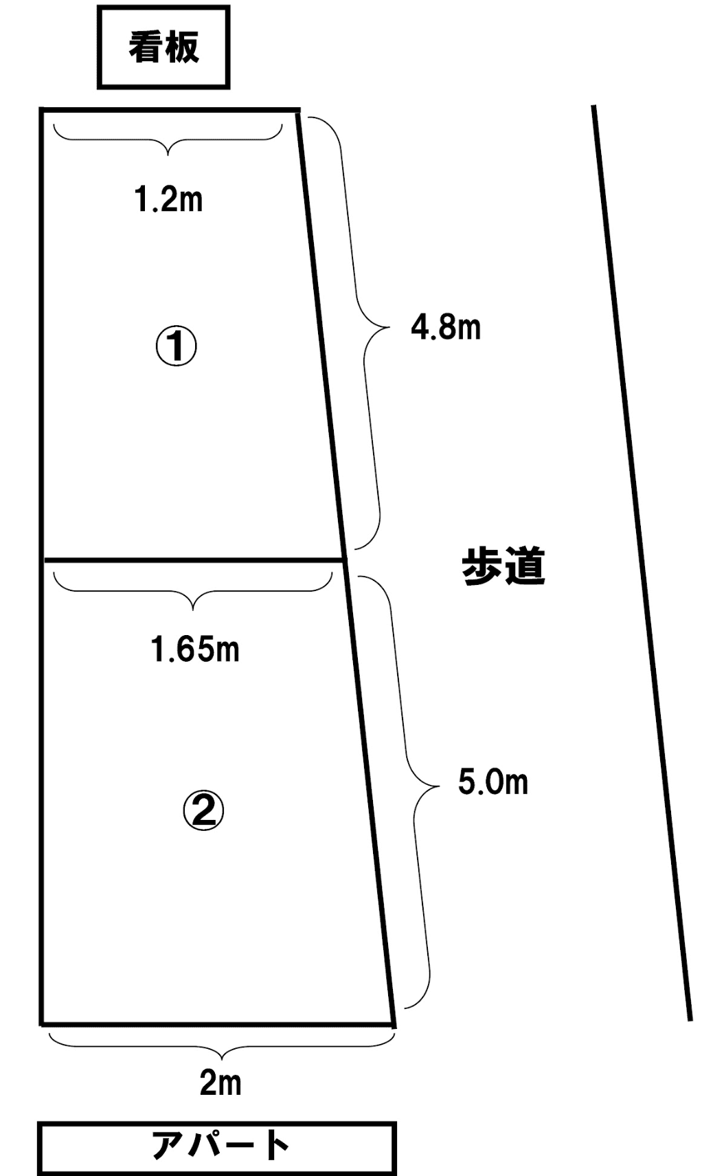 楚辺パーキングの駐車配置図