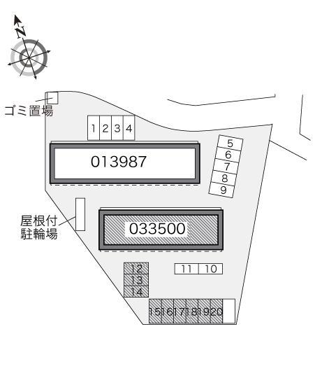 タウンビュー飛田Ⅱ(33500)の駐車配置図