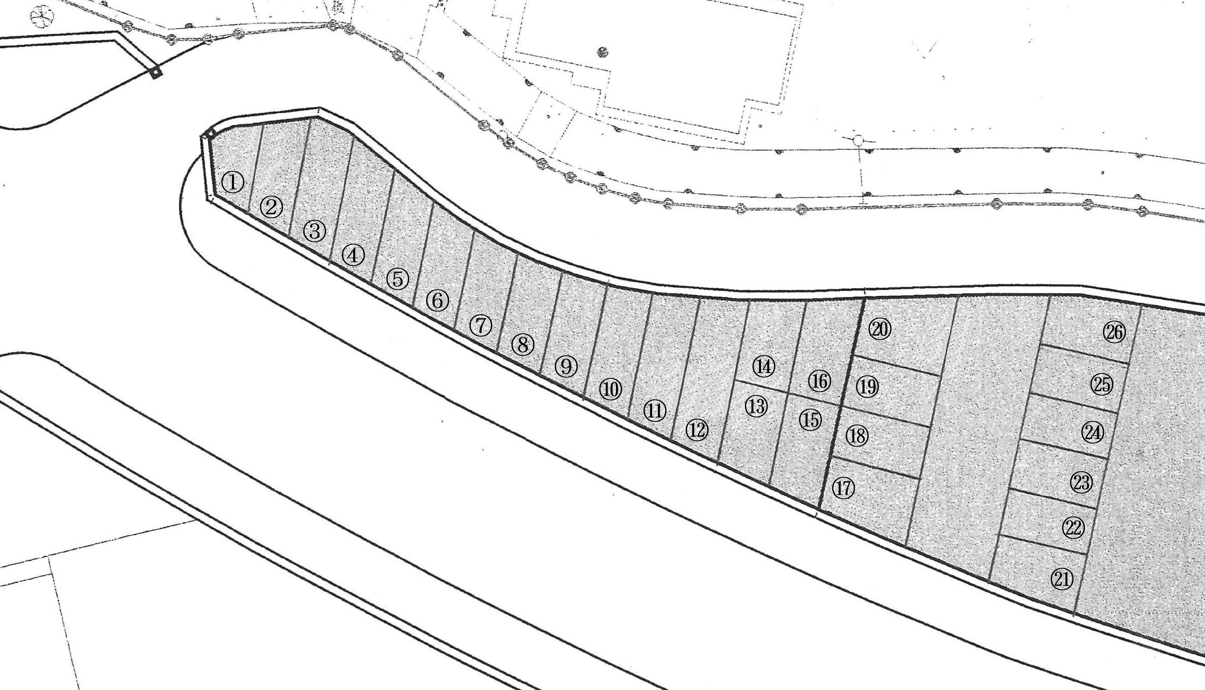 駅北第1パーキングの駐車配置図