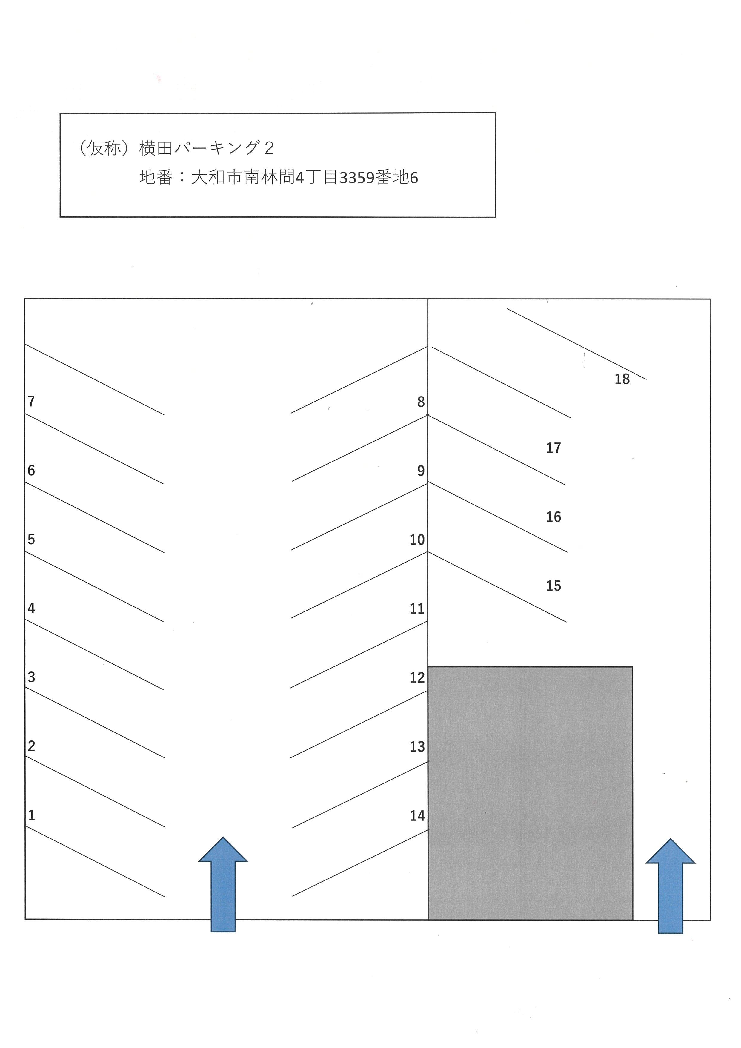横田4丁目パーキングの駐車配置図
