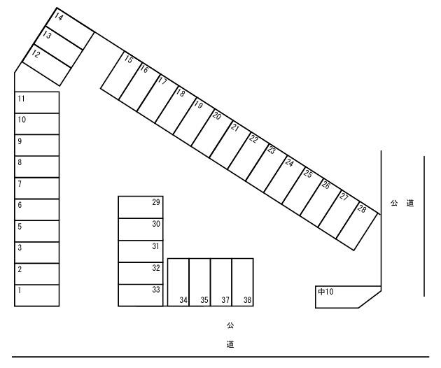 野口氷川町パーキングの駐車配置図
