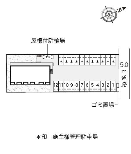 クレイノニュースズクラ(55974)の駐車配置図