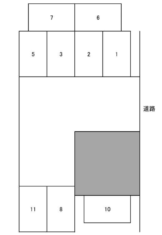 大垣内1丁目田中駐車場の駐車配置図
