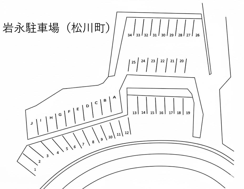 岩永駐車場(松川町)の駐車配置図
