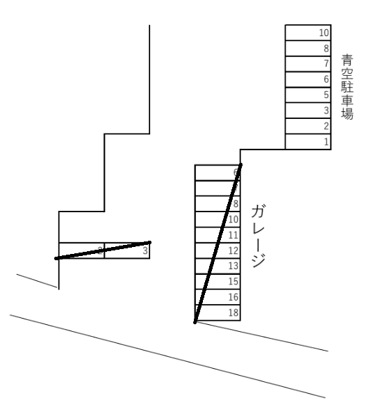 竹内青空駐車場の駐車配置図