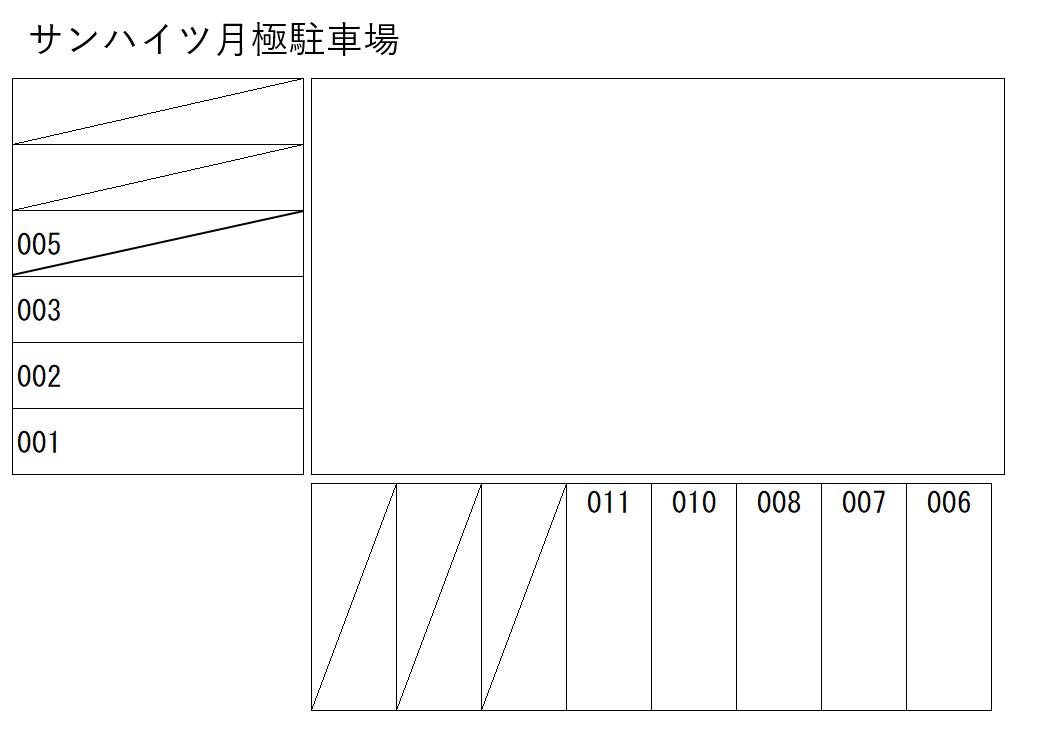 サンハイツ月極駐車場の駐車配置図