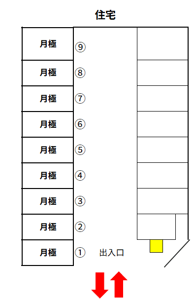 清瀬中清戸第3の駐車配置図