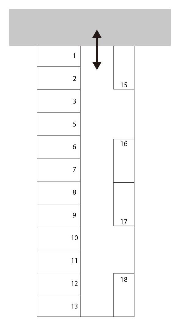 野口モータープールの駐車配置図