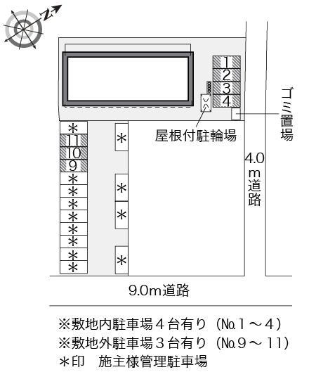 リベェール(28208) 敷地外駐車場の駐車配置図