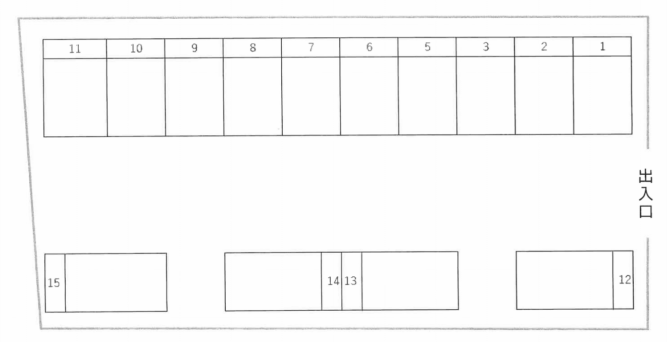 カブヤマパーキング樽井 駐車場の駐車配置図