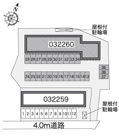 ロータスヒルズ2番館(32260)の駐車配置図
