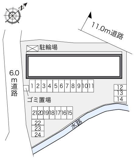 フローラ(21470)の駐車配置図