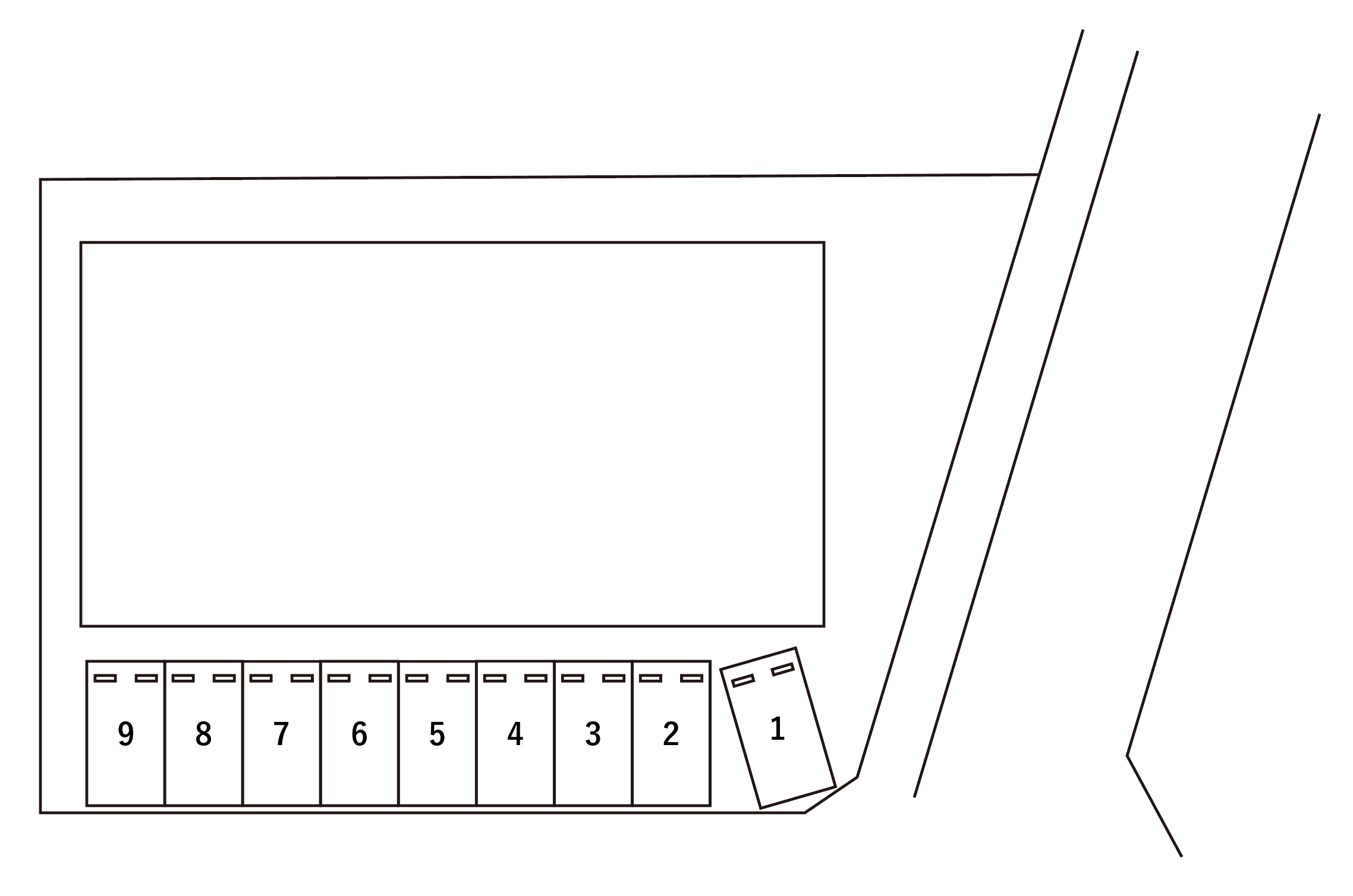 アスピリア 一本松 駐車場の駐車配置図