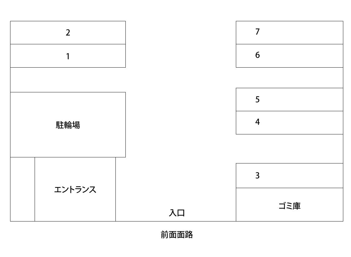 ハイホーム的場の駐車配置図