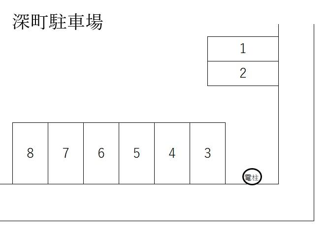 深町駐車場の駐車配置図
