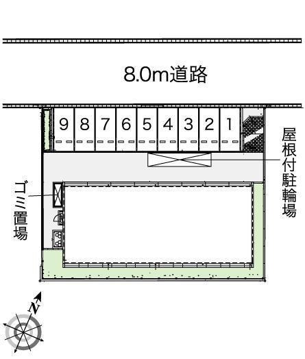 ハッピネス(43445)の駐車配置図