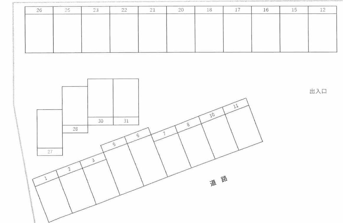 黒田 根来駐車場の駐車配置図