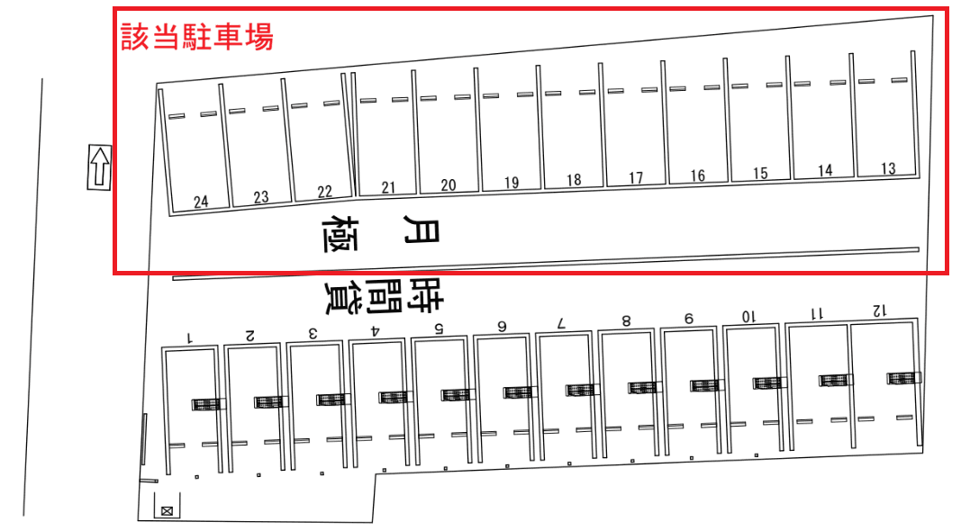 ユアーズ・パーキング錦町第1駐車場の駐車配置図