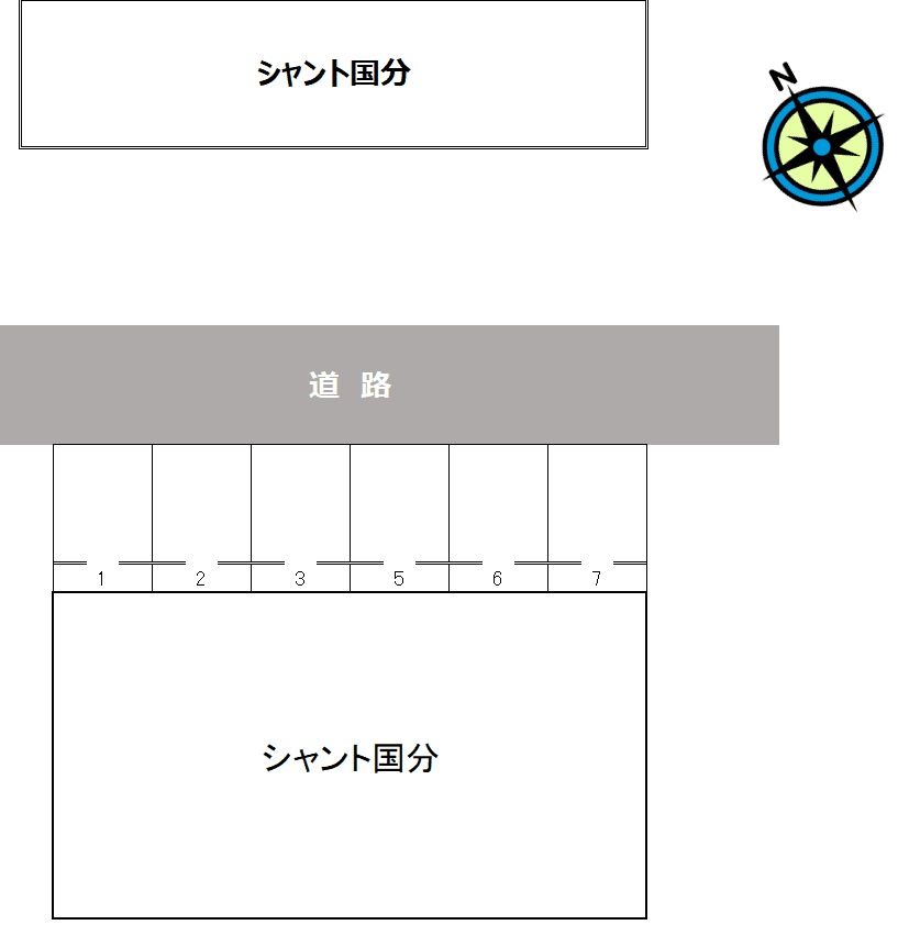 シャント国分の駐車配置図