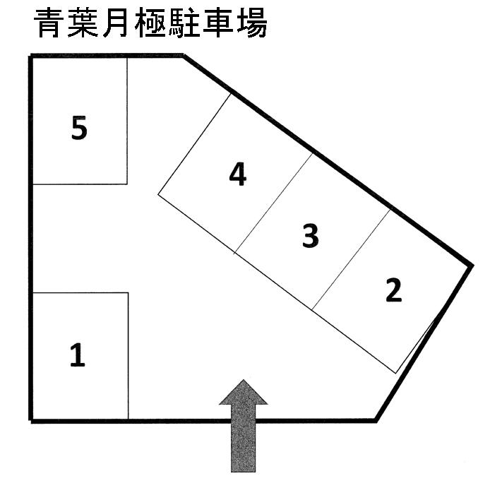青葉月極駐車場の駐車配置図