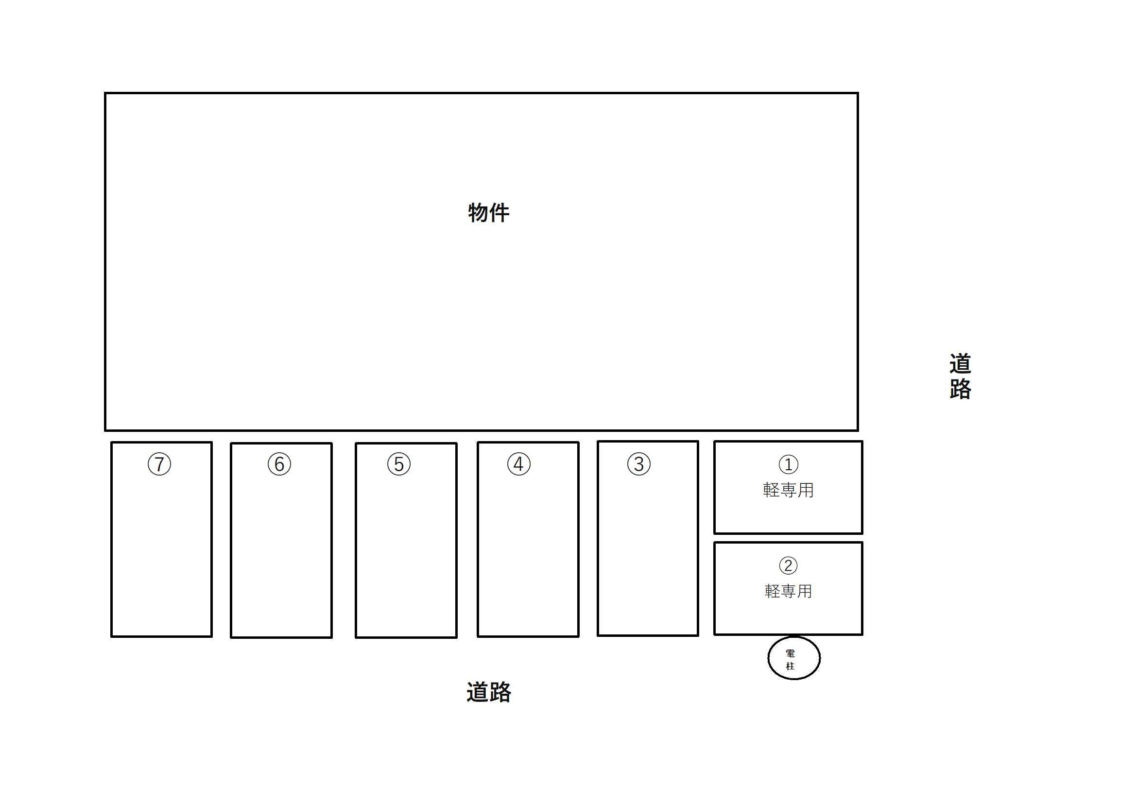 MMパーキングの駐車配置図