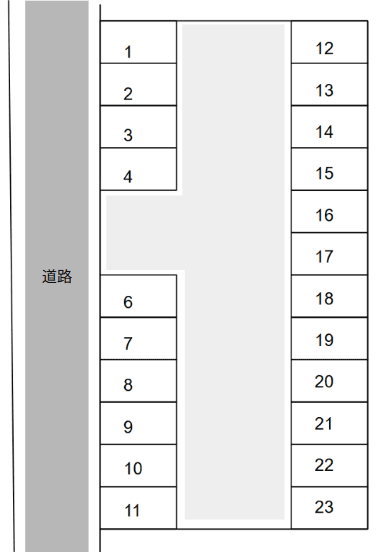 スマイルパーク102号の駐車配置図