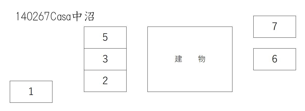 Casa 中沼の駐車配置図