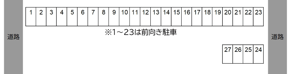 36駐車場の駐車配置図