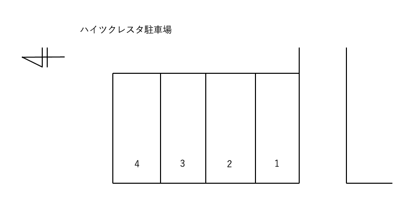 ハイツクレスタ駐車場の駐車配置図