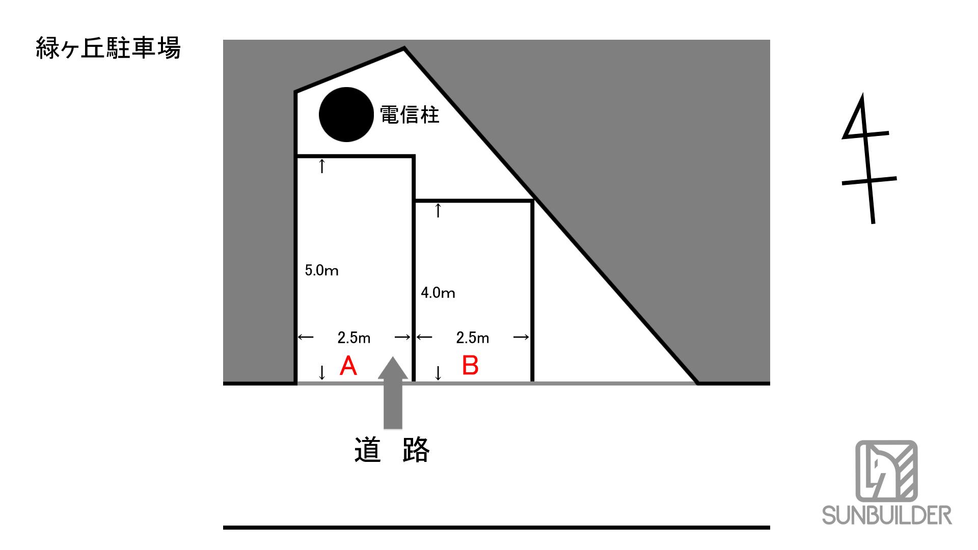 緑ヶ丘駐車場 の駐車配置図