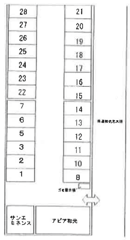 プレシャス駐車場の駐車配置図