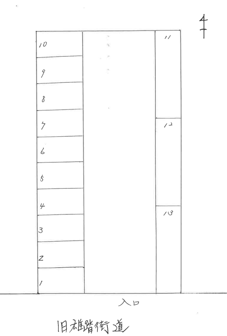 入野町4976-5駐車場の駐車配置図